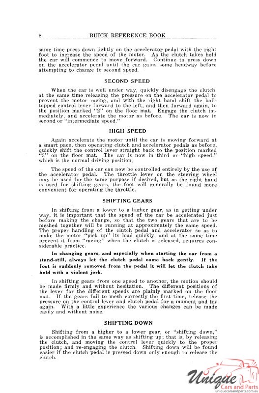 1918 Buick Reference Book Page 11